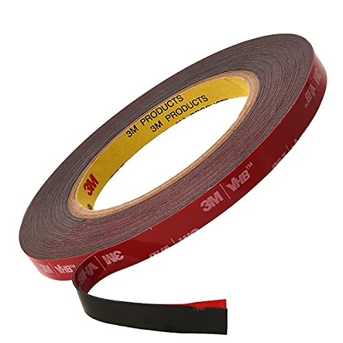 3M VHB Heavy Duty Double Sided Mounting Tape - 0.4 Inch x 18 Feet Waterproof Foam Tape for Home Office Decor, LED Strip Lights, Car Accessories & Outdoor Use - Strong Adhesive for Walls, Signs & DIY Projects
