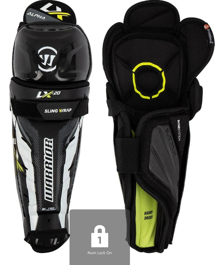 Warrior Alpha LX 20 Junior Shin Guards - Youth Soccer Shin Pads for Boys & Girls - Lightweight Protective Gear for Training & Games