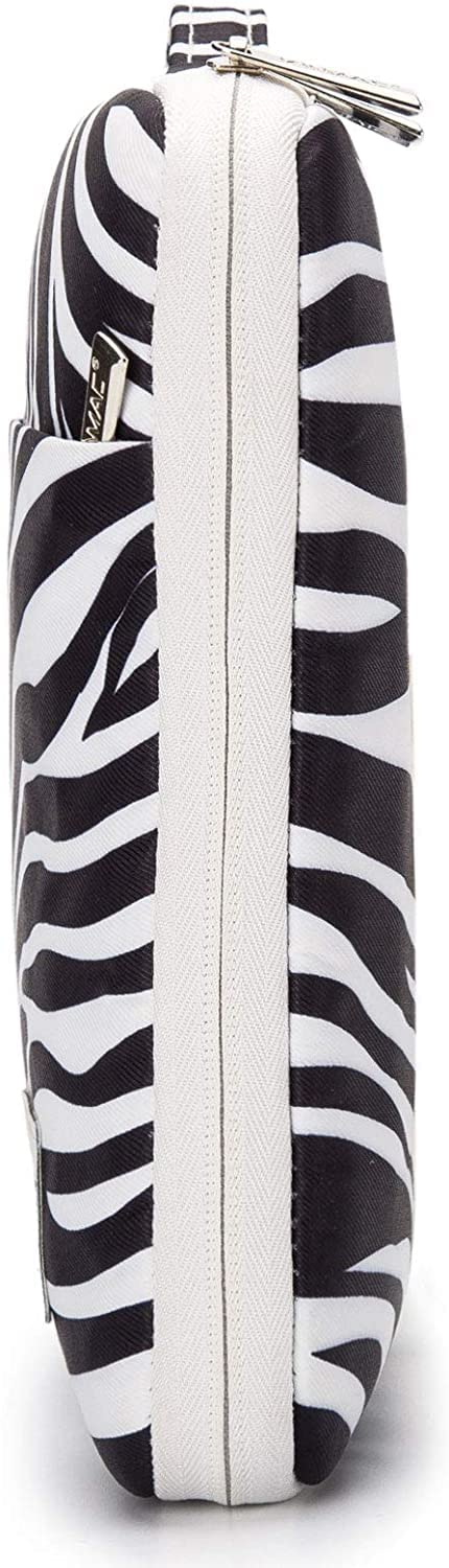 360° Protective Waterproof Laptop Sleeve Case for MacBook Pro 16 & 15-15.6 Inch Laptops - Shockproof Handle Bag with Durable Zipper (Zebra Print) - Perfect for Travel, Office & School Use
