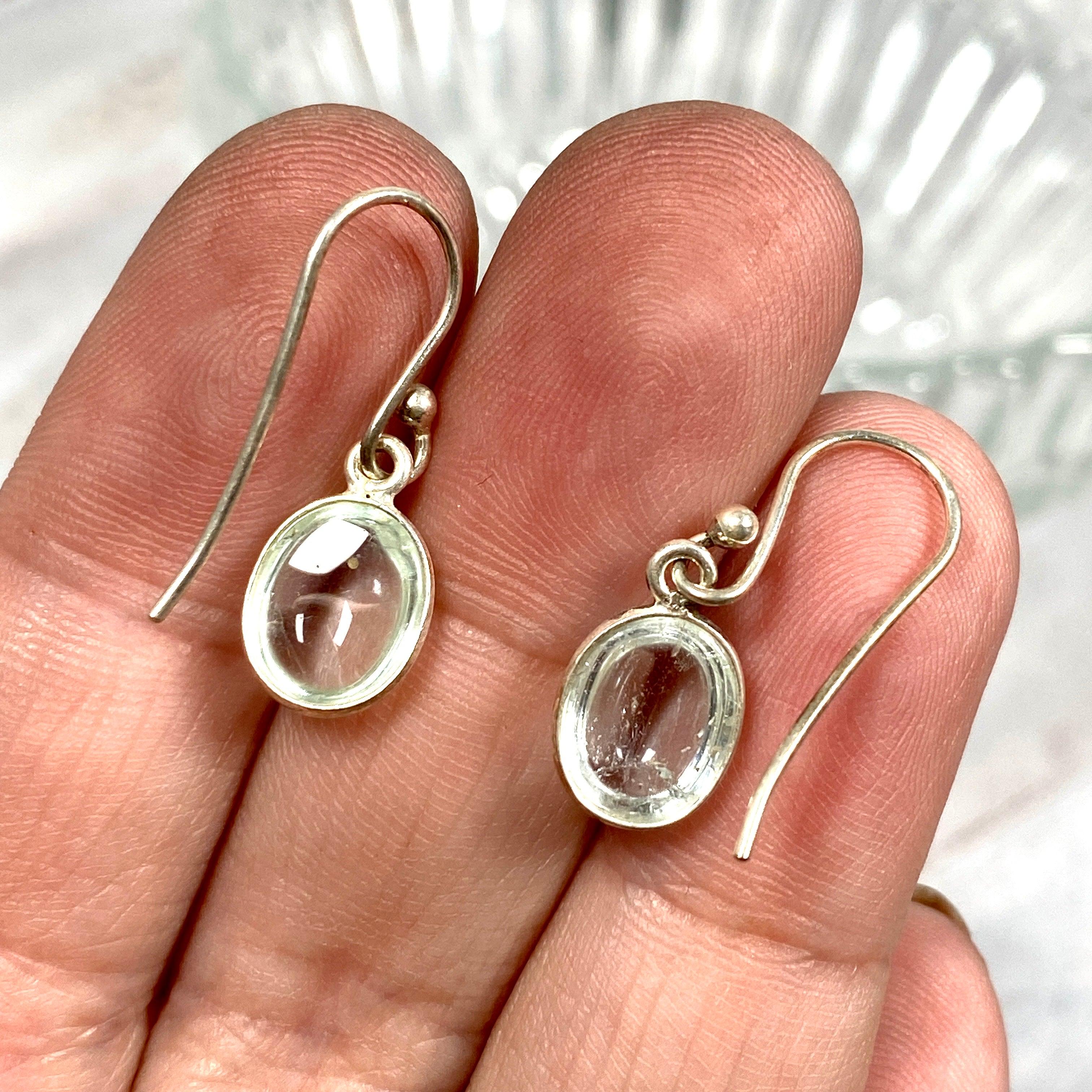 Natural Topaz Oval Cabochon Earrings for Women - Sterling Silver Handmade Jewelry - Perfect for Weddings, Parties & Gifts