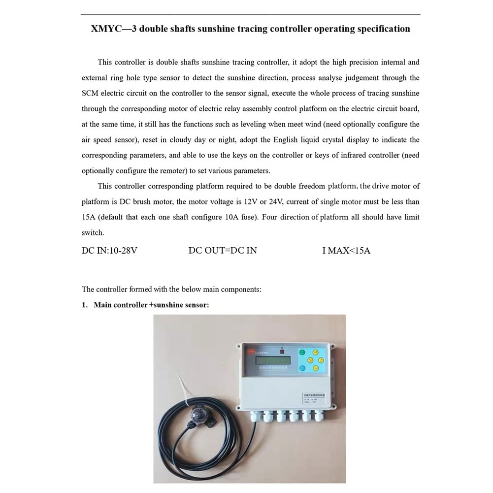 Erhai Solar Tracker Dual Axis Controller - Automatic Solar Tracking System with 2-DOF Platform for Maximum Sunlight Capture | Ideal for Home, Farm & Off-Grid Power Solutions