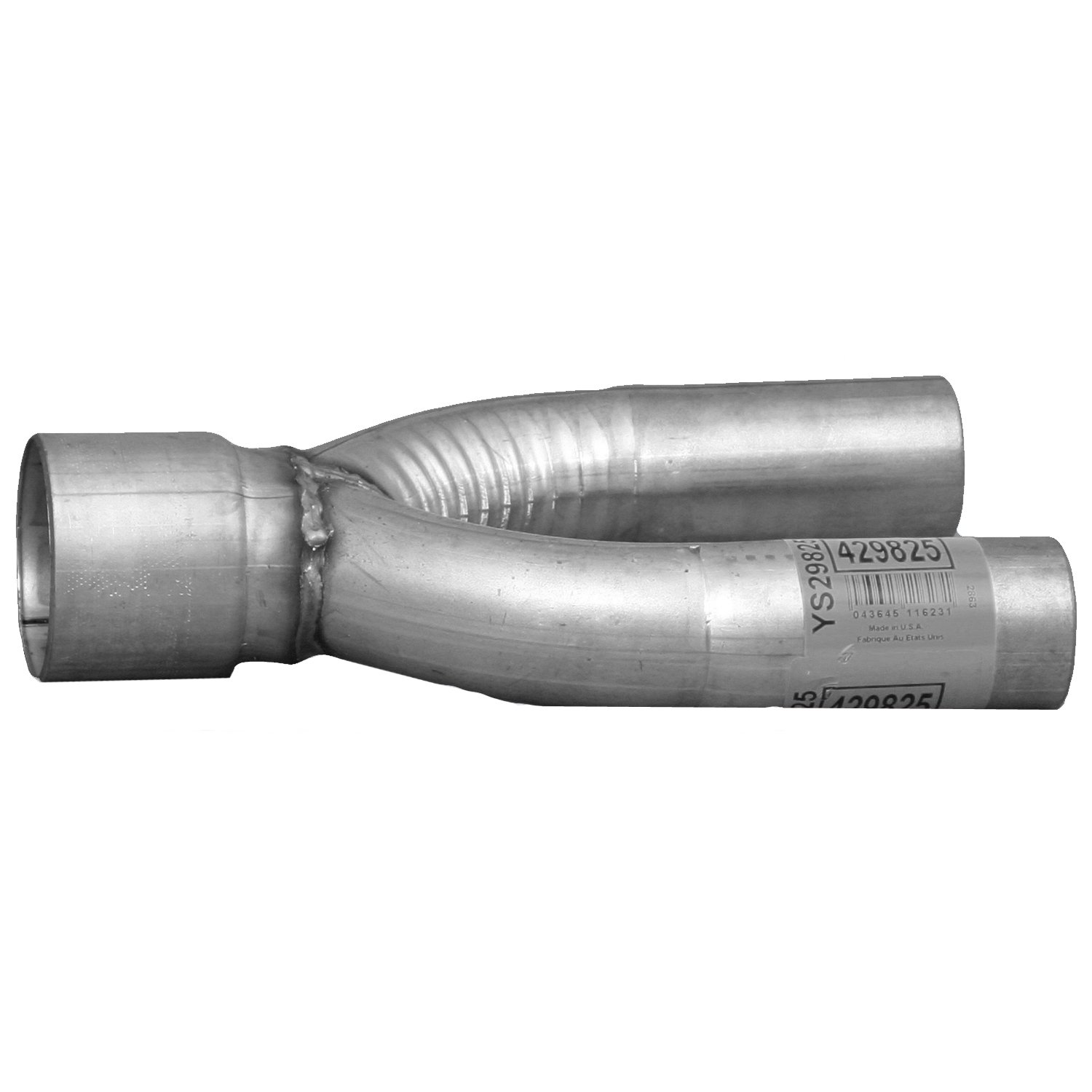 Cherry Bomb 429825 Exhaust Pipe Y-Connector - High Performance Stainless Steel Exhaust Y-Pipe for Trucks & Muscle Cars - Perfect for Custom Exhaust Systems & Performance Upgrades