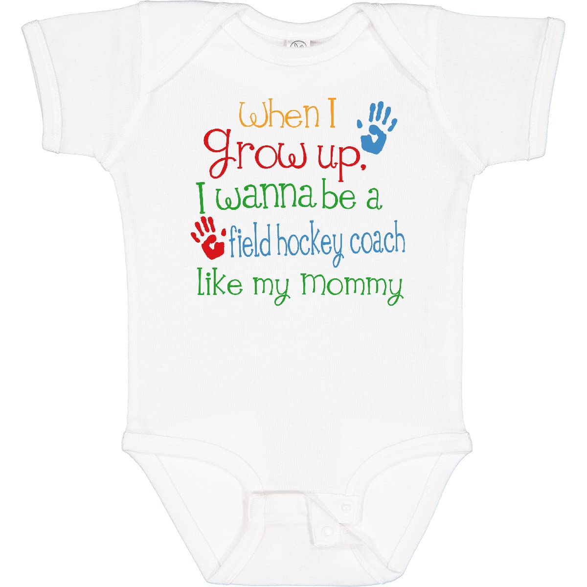 Inktastic Field Hockey Coach Like Mommy Baby Bodysuit - Soft Cotton Infant Onesie for Girls & Boys - Perfect for Game Days, Sports Events & Family Matching Outfits