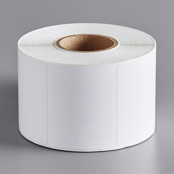 Globe E11 White Blank Permanent Direct Thermal Labels - 12 Rolls (835 Labels per Roll) for Shipping, Barcode, and Inventory Labeling