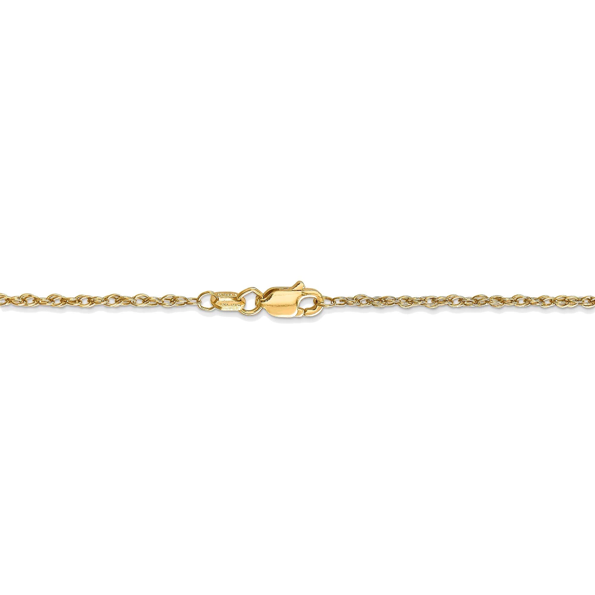 14K Yellow Gold 1.3mm Heavy Baby Rope Chain Necklace for Women - Bonyak Jewelry | Perfect for Layering, Gifts & Everyday Wear