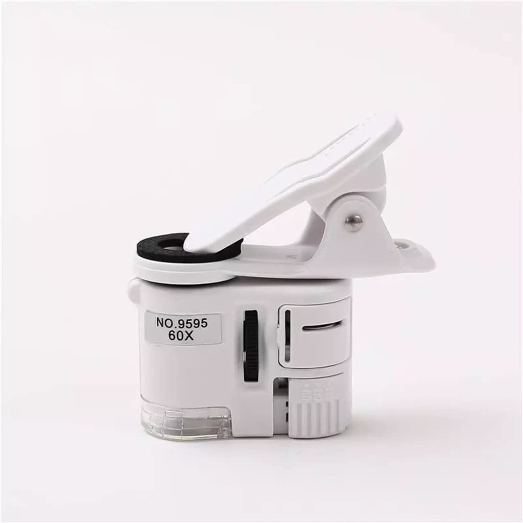 60x Magnifying Glass with Clip & LED Light - High Definition Mobile Phone Microscope for Jewelry Identification, Coin Collecting, Stamp Inspection - Portable Magnifier for Work, Hobbies & DIY Projects (Color: A, Size: One Size)