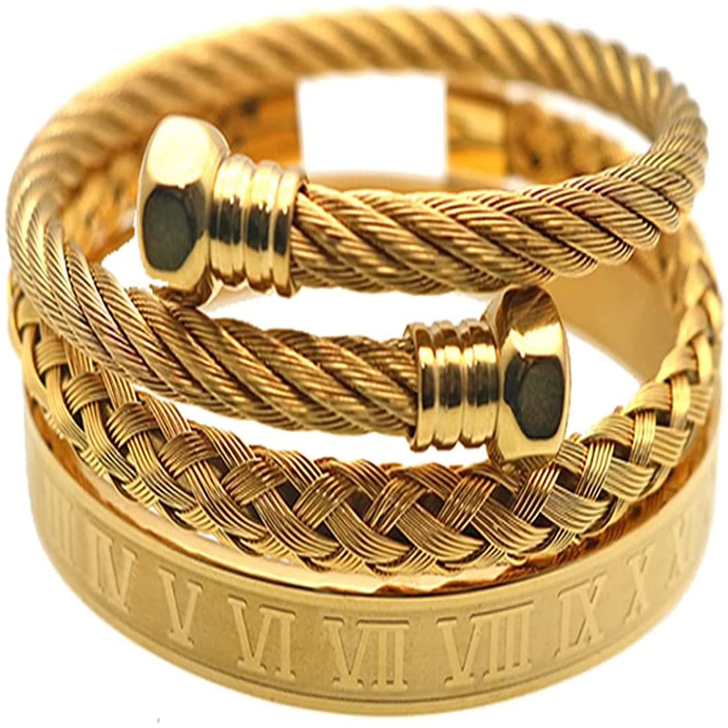 Imperial Crown King Men's Bracelet - Luxury Pave CZ Gold Cuff Bangle for Men | Fashion Jewelry Gift for Birthday, Anniversary & Special Occasions | Elegant Bracelet for Parties, Weddings & Formal Events