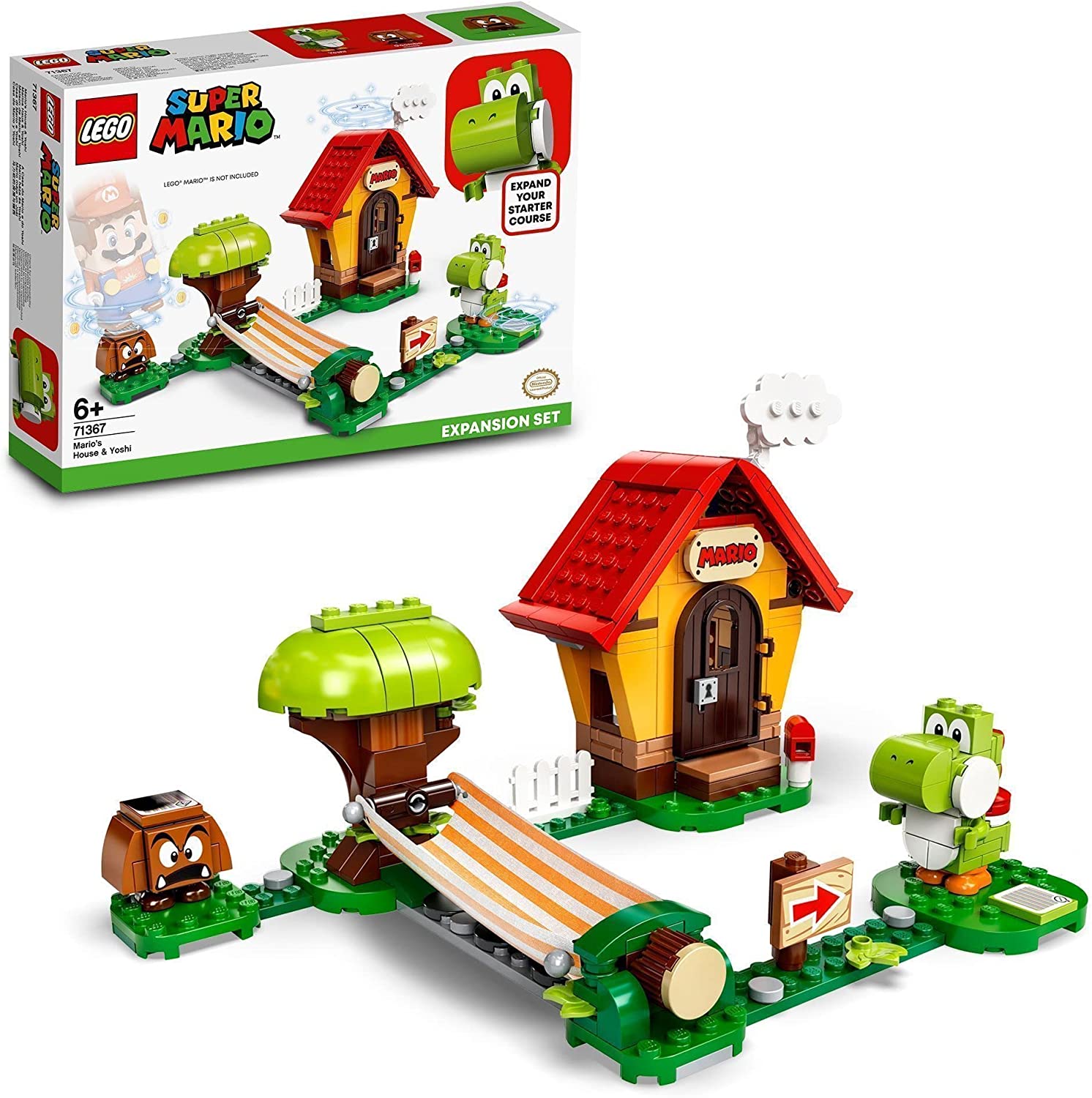 LEGO Super Mario Adventures with Mario’s House & Yoshi Expansion Set 71367 – Interactive Building Toy for Kids, Collectible Gift for Nintendo Fans – Perfect for Creative Play & Display
