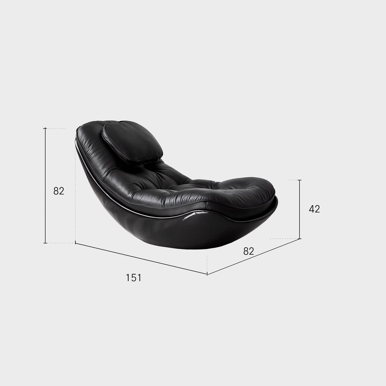 Premium Black Microfiber Leather Recliner Chair - Eggshell Design for Living Room, Home Theater & Office Comfort | Modern Ergonomic Lounge Chair with Soft Cushions