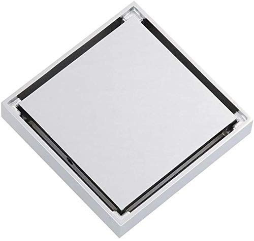Anti-Odor Shower Drain Cover with Invisible Flat Design - Large Displacement Bathroom Drain Grate for Clog Prevention (Silver) | Perfect for Modern Bathrooms & Spa Showers