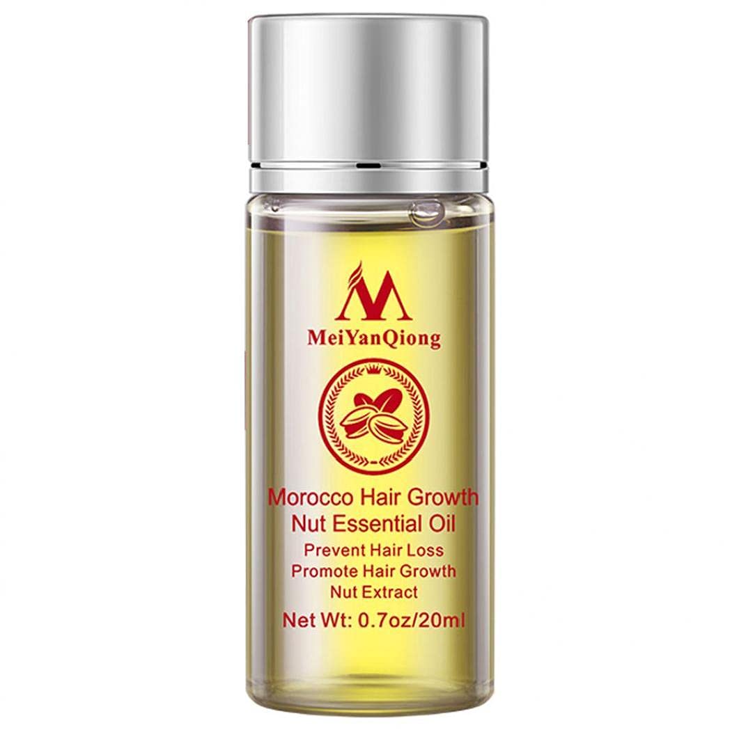 Hair Growth Oil Treatment - 20ML Anti Hair Loss Serum with Nut Extract & Essential Oils for Dry Damaged Hair - Nourishing Hair Care for Thicker Fuller Hair - Perfect for Daily Scalp Massage & Nighttime Hair Repair