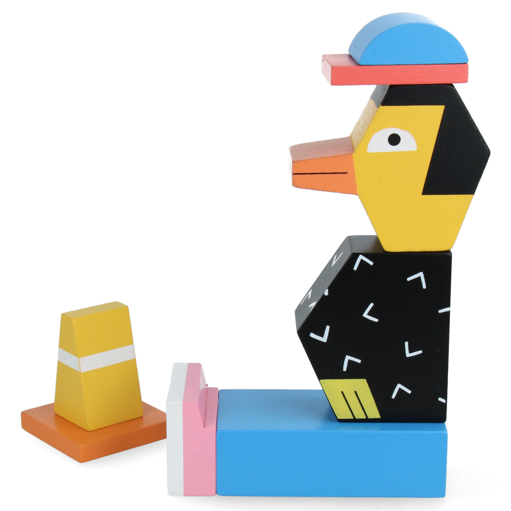 Block Party Duck - Fun and Colorful Duck Toy for Kids, Perfect for Bath Time, Pool Play, and Party Favors