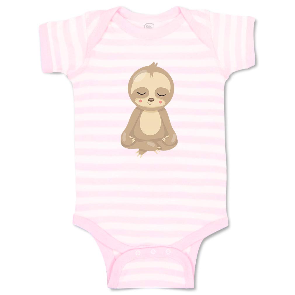 Custom Personalized Baby Bodysuit - Sloth Yoga Funny Cotton Outfit for Boys & Girls | Perfect for Newborn Photoshoots, Playdates & Everyday Wear