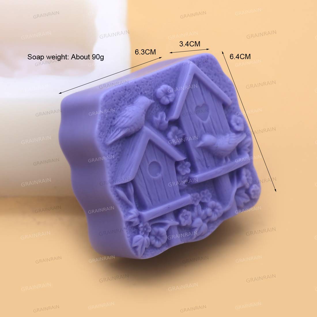 Premium Silicone Soap Molds for DIY Handmade Soap Making - 6 Cavity Craft Art Soap Molds (11209) - Perfect for Home Spa, Gifts & Bath Decor