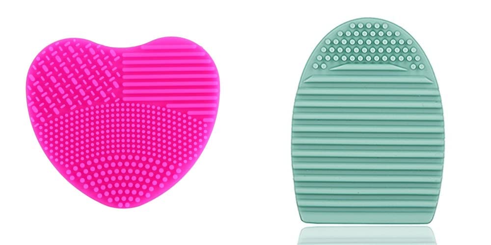 COSLUXE Silicone Makeup Brush Cleaning Mat - Egg Shaped Cosmetic Brush Scrubber & Washing Tool for Professional & Home Use - Portable Beauty Accessory for Sink, Countertop or Travel (1 Piece)