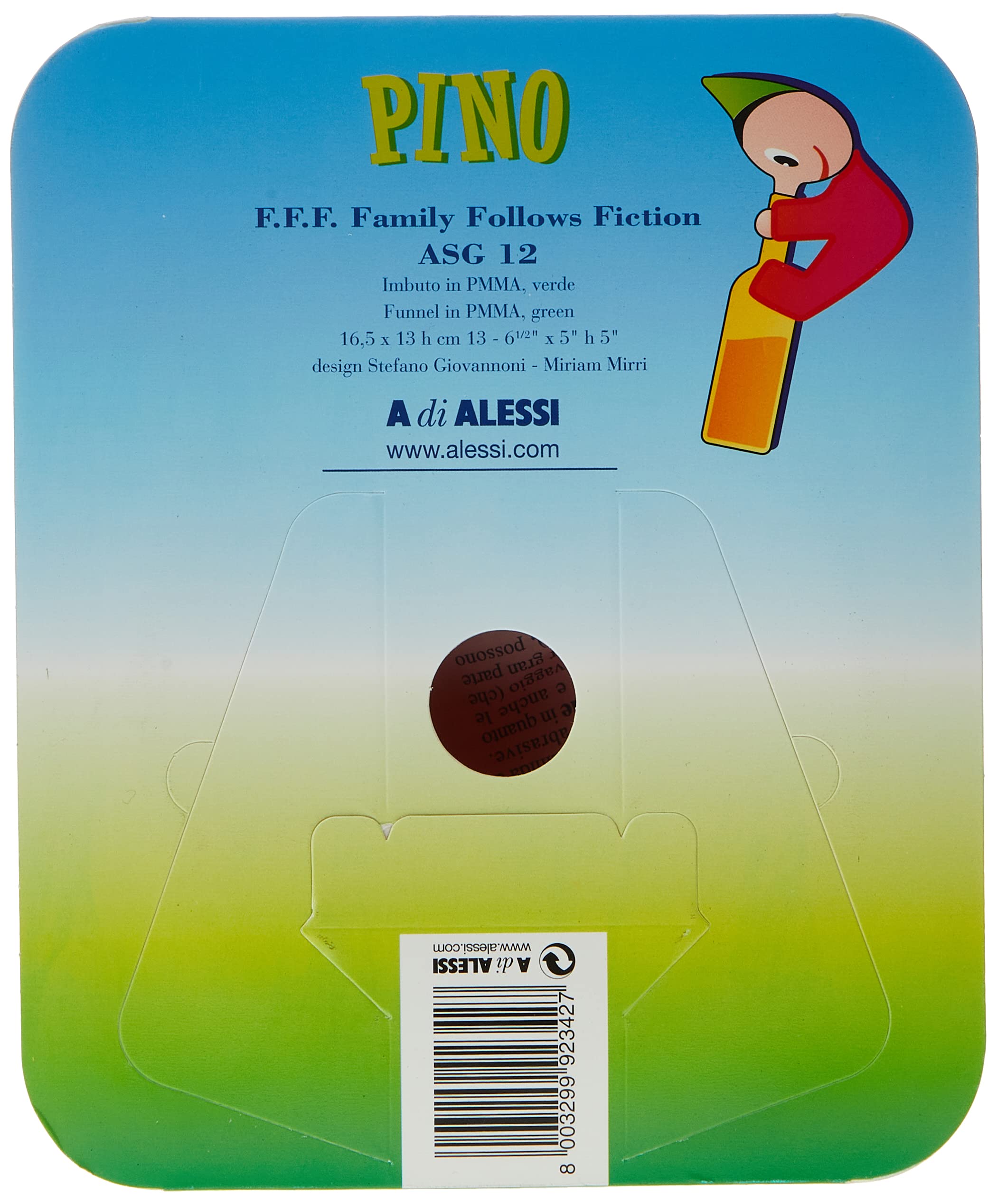 Alessi Pino Funnel - Premium Stainless Steel Kitchen Funnel for Liquids, Oils & Spices | Perfect for Cooking, Baking, Cocktail Making & Home Brewing