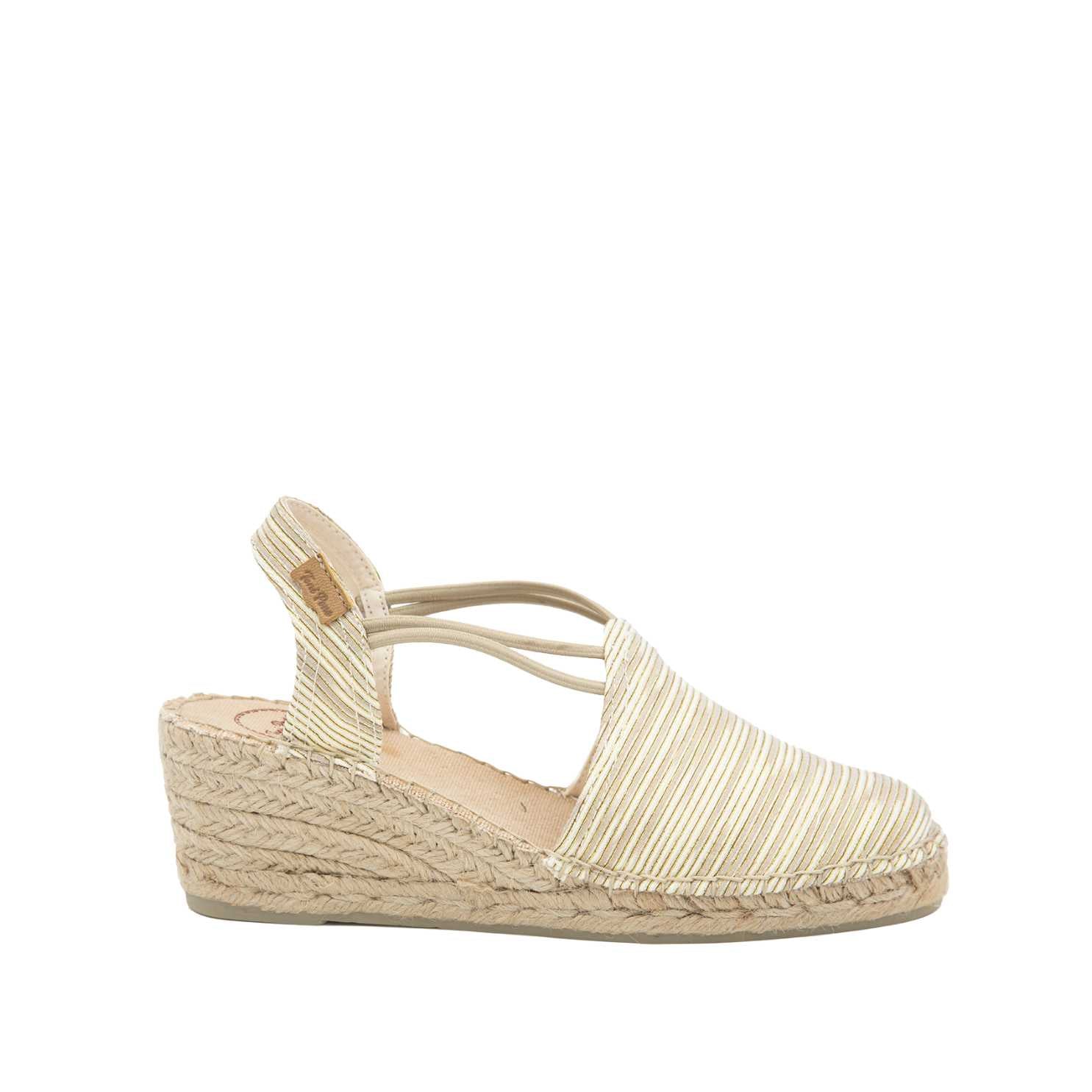 Women's Textile Wedge Espadrille Shoes - Tania ZR Comfortable Summer Sandals for Beach, Vacation & Casual Outings