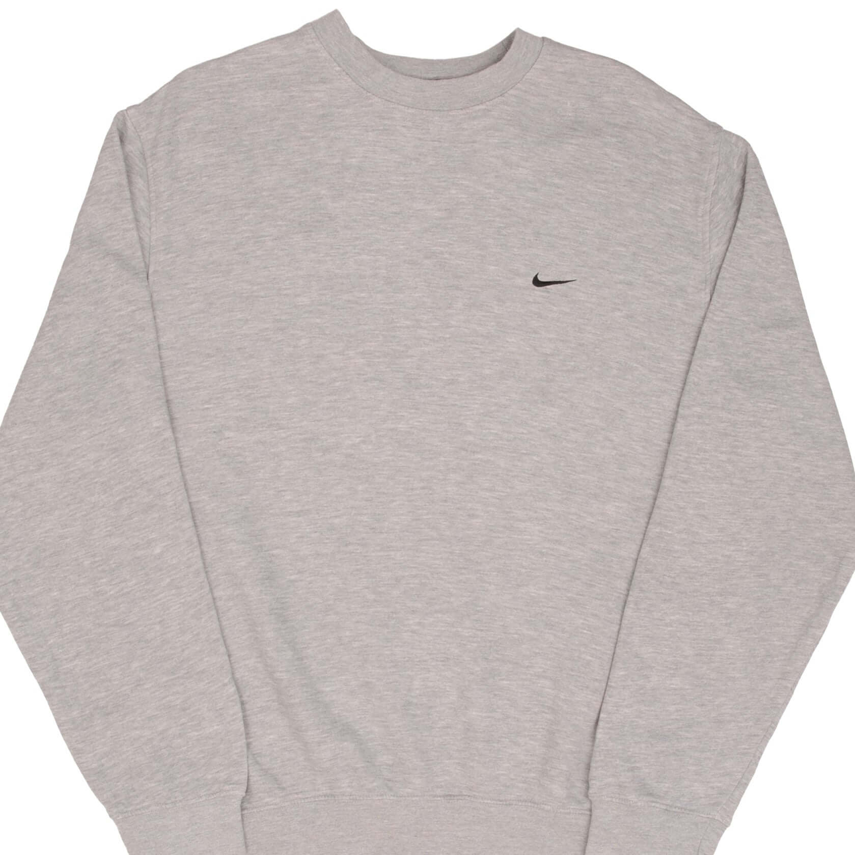 Vintage Classic Nike Swoosh Gray Sweatshirt 2000s - Large Size Men's Pullover Hoodie for Casual Wear & Street Style Fashion