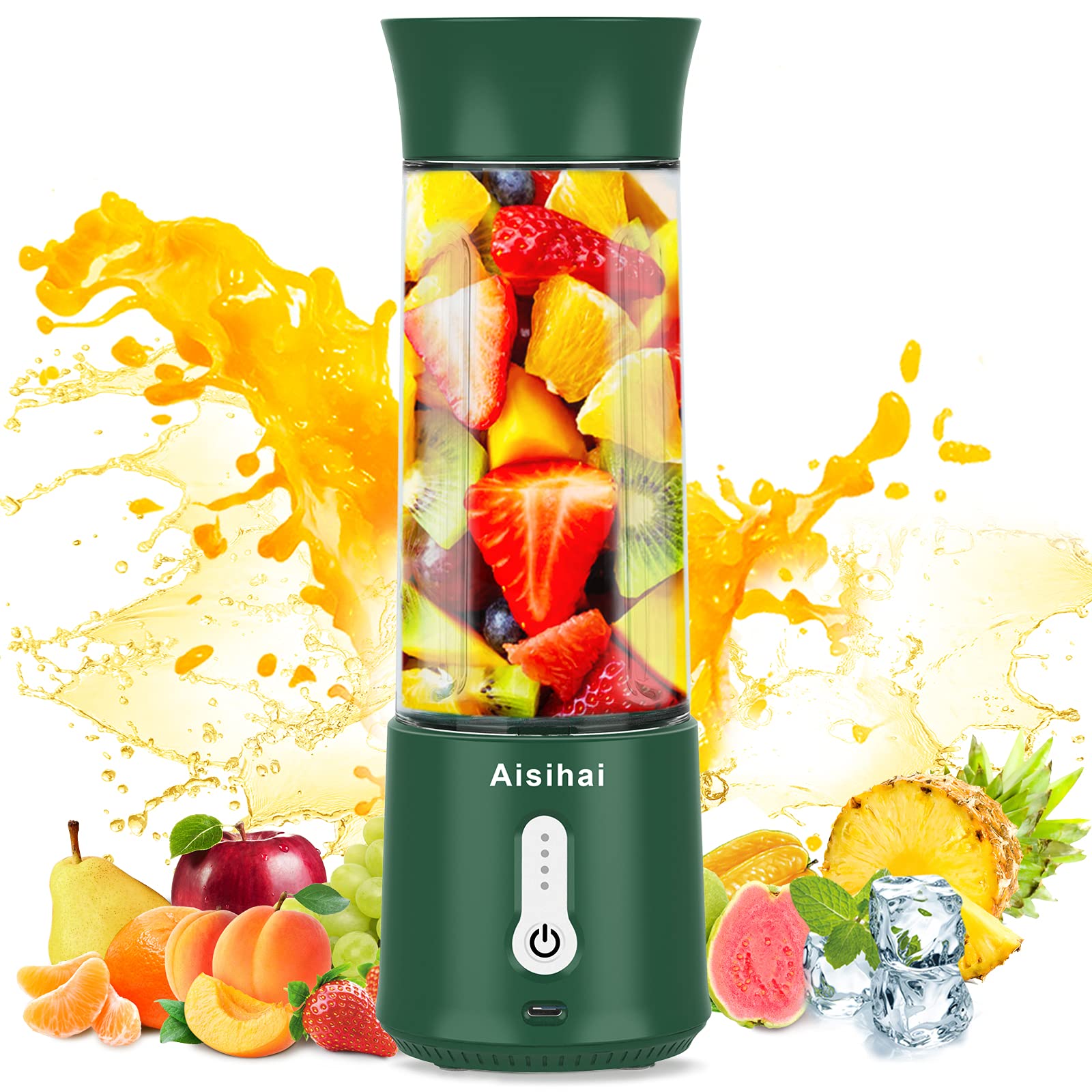 Portable Blender for Smoothies, Juices & Protein Shakes - USB Rechargeable Mini Blender - Perfect for Travel, Gym, Office & Home Use