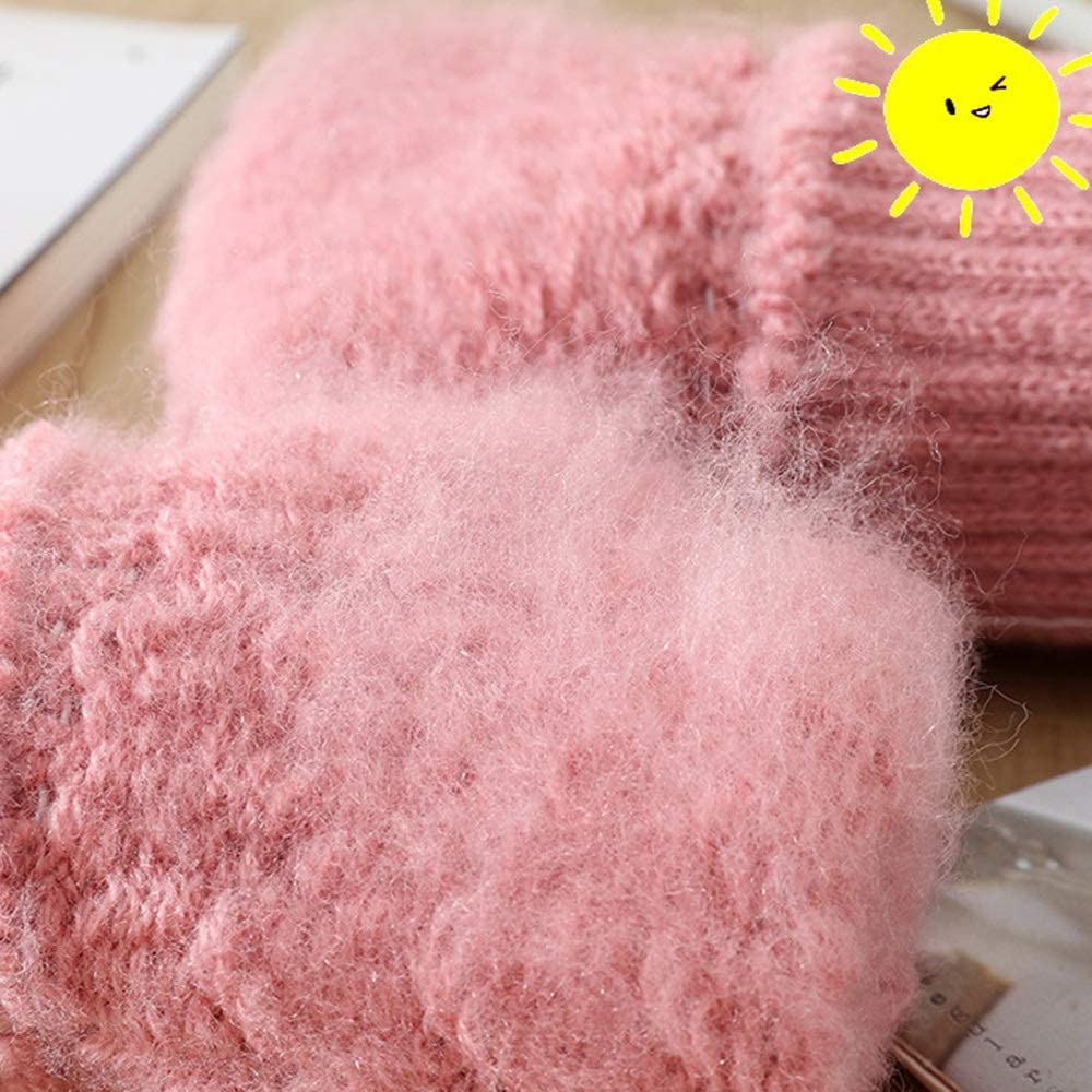 Women's Winter Knitted Touchscreen Gloves - Warm Velvet Cycling for Outdoor