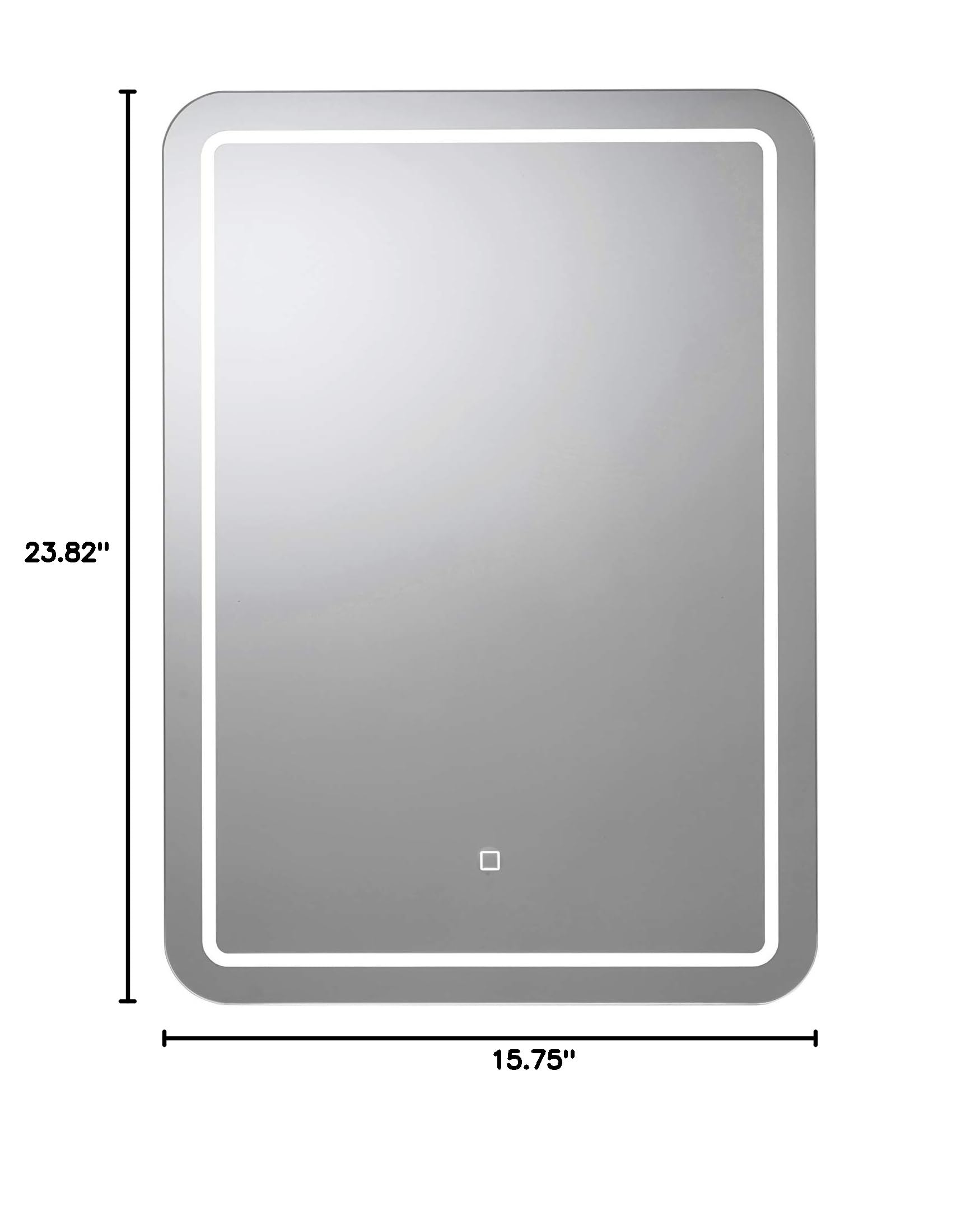 Croydex Chawston Hang 'N' Lock Illuminated Square Mirror - Modern Bathroom Vanity Mirror with LED Lights for Makeup & Shaving - Perfect for Home, Spa, and Salon Use