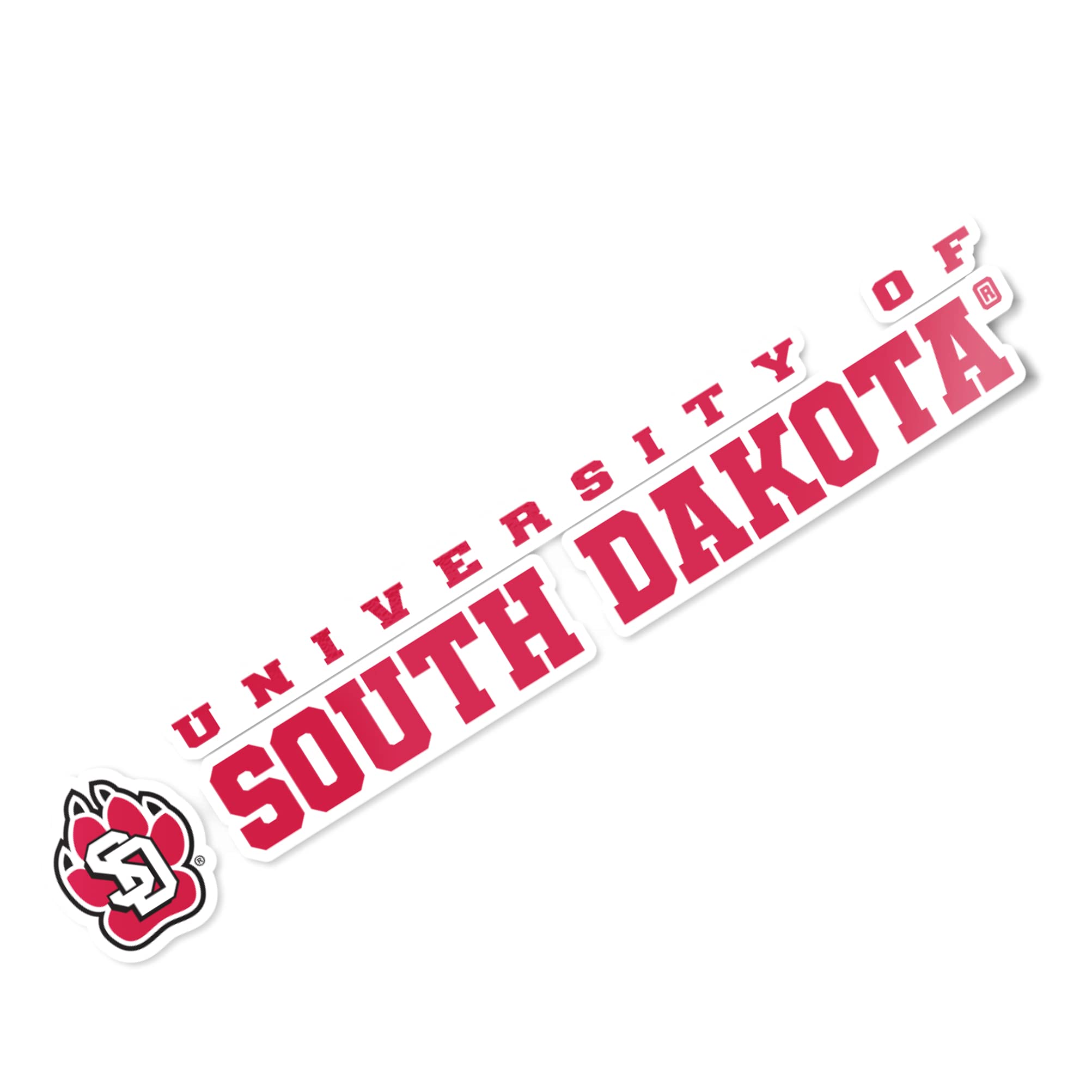 University of South Dakota Logo Vinyl Sticker Decal - 8 Inch Waterproof Laptop, Water Bottle, Car, Scrapbook Decoration for College Pride & School Spirit