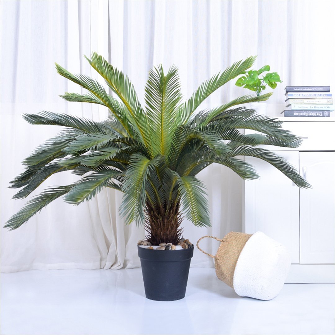 4X 155cm Artificial Cycas Revoluta Sago Palm Tree - Fake Indoor Potted Plant for Home Office Decor, Wedding Centerpiece & Tropical Themed Parties