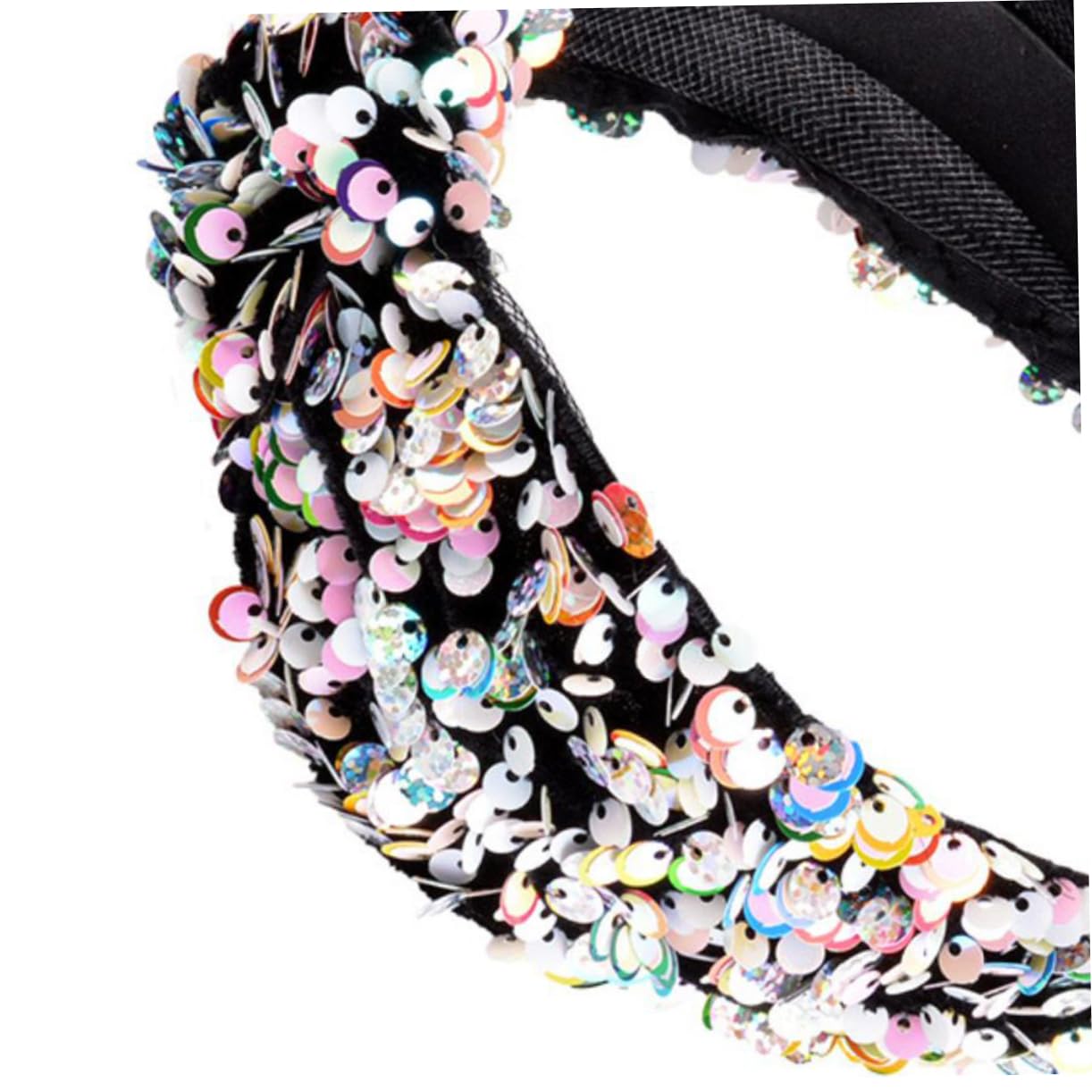 FOMIYES Women's Sparkly Sequined Hair Band - Braided Elastic Headband for Women & Girls - Stylish Hair Accessory for Parties, Weddings, Prom & Daily Wear