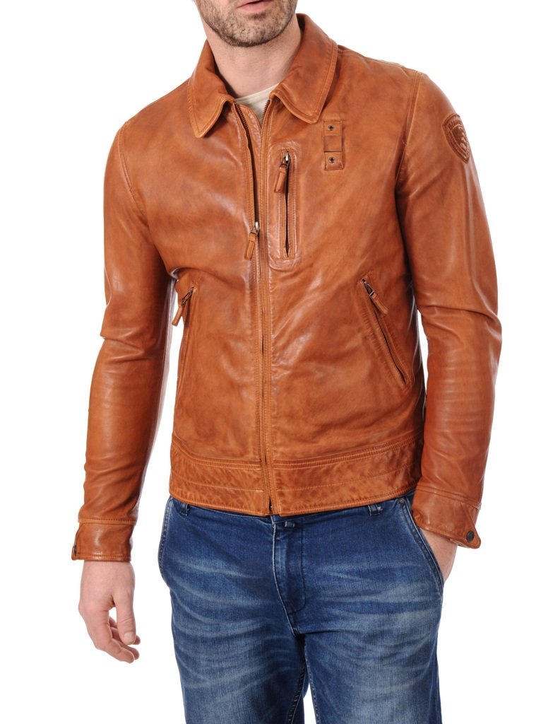 Men's Lambskin Leather Bomber Jacket - Medium Tan, Motorcycle Jacket for Men, Stylish & Durable Outerwear for Riding, Casual Wear & Outdoor Activities
