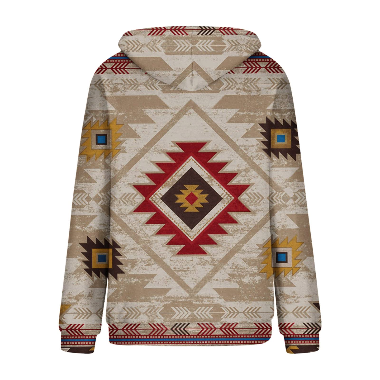 Ceboyel Women's Aztec Vintage Graphic Hoodie - Western Ethnic Pullover Sweatshirt, Casual Fall Fashion Top for Outdoor Adventures and Cozy Evenings