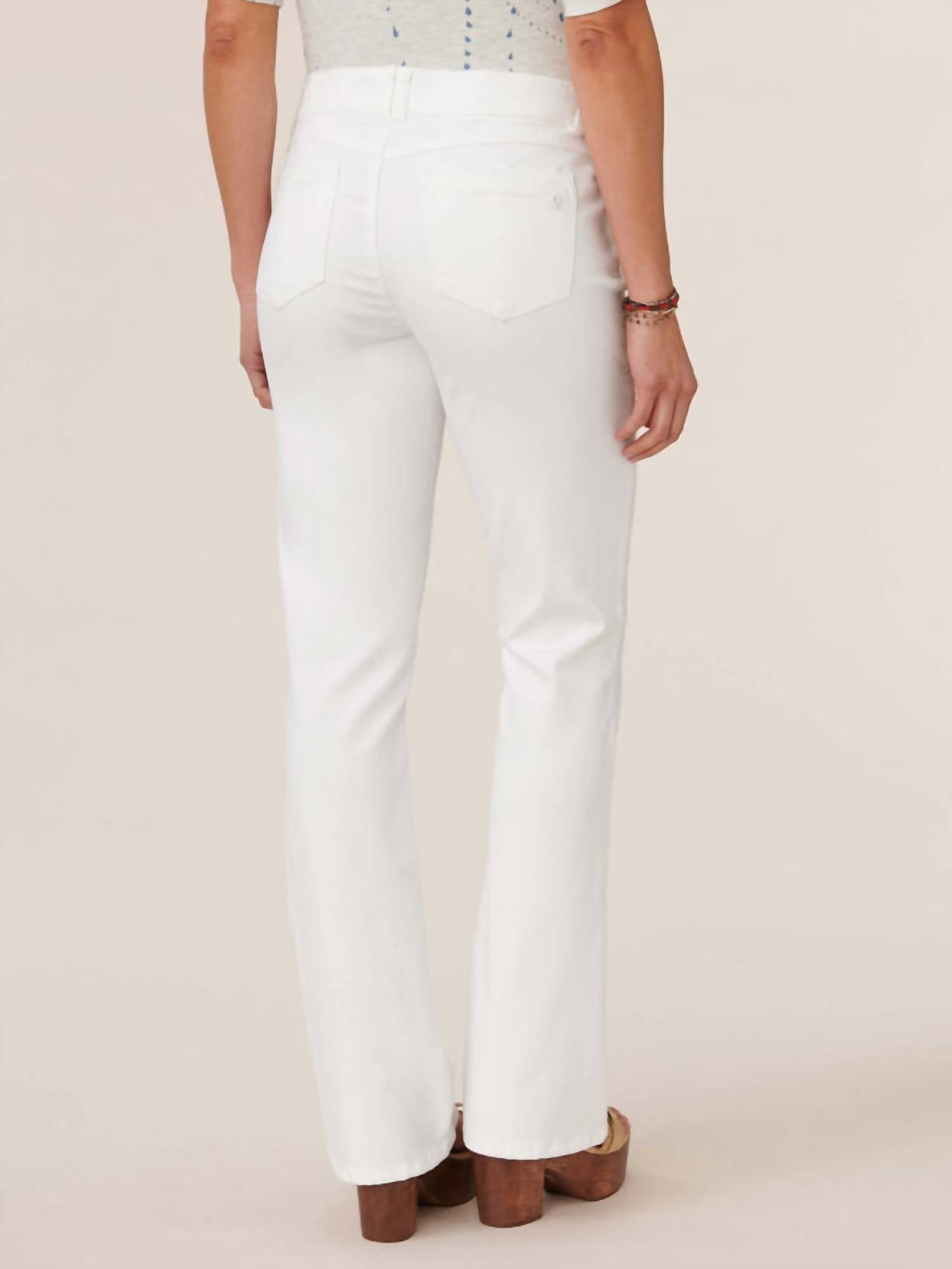 ab Solution Itty Bitty Bootcut Jeans for Women - White Denim Pants | Perfect for Casual Wear, Office Outfits & Weekend Looks