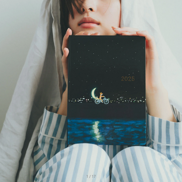 Hobonichi Techo 2025 Planner - A5 Size English Edition | January Start, Monday Start | Daily Planner with Crescent Moon Design by Hiroko Kubota | Perfect for Journaling, Scheduling & Productivity