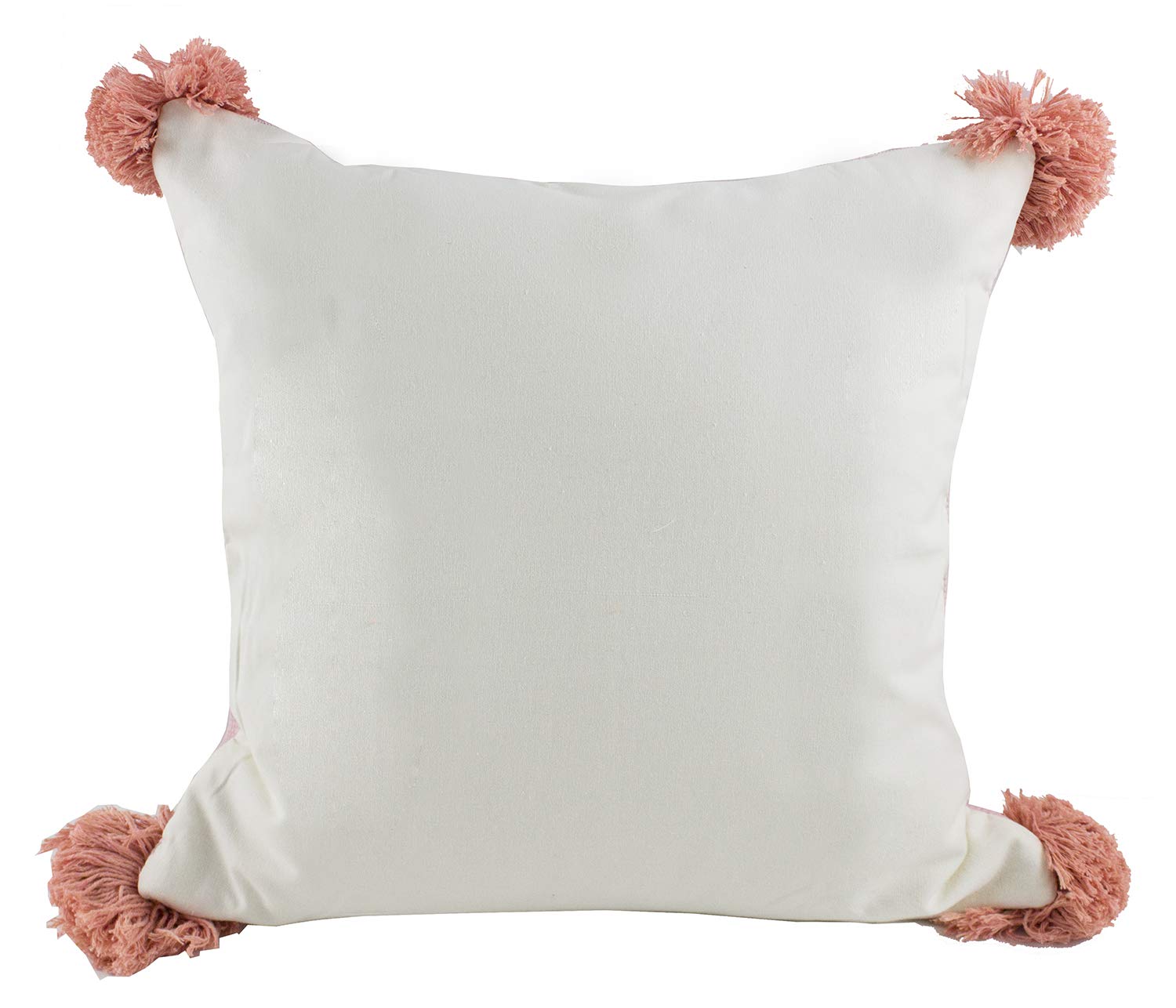 Fennco Styles Woven Llama Decorative Throw Pillow - 17x17 Inch Square Pink Cushion Cover with Insert for Sofa, Bed, Living Room & Home Decor | Soft Accent Pillow for Cozy Comfort, Farmhouse Style & Nursery Decor