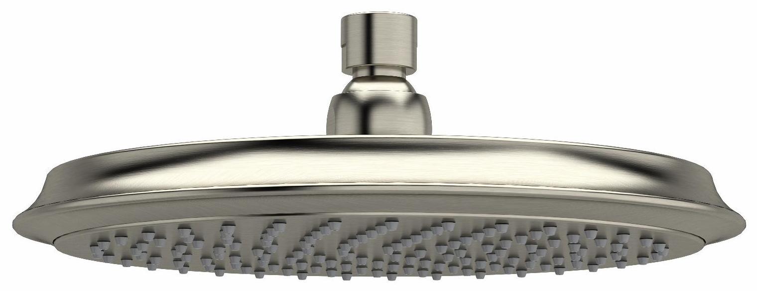 9 Inch Rain Shower Head - Brushed Nickel Finish, High Pressure Waterfall Showerhead for Spa-Like Experience - Perfect for Bathroom Renovation & Luxury Shower Upgrade (Model: 408BN RIOBEL)