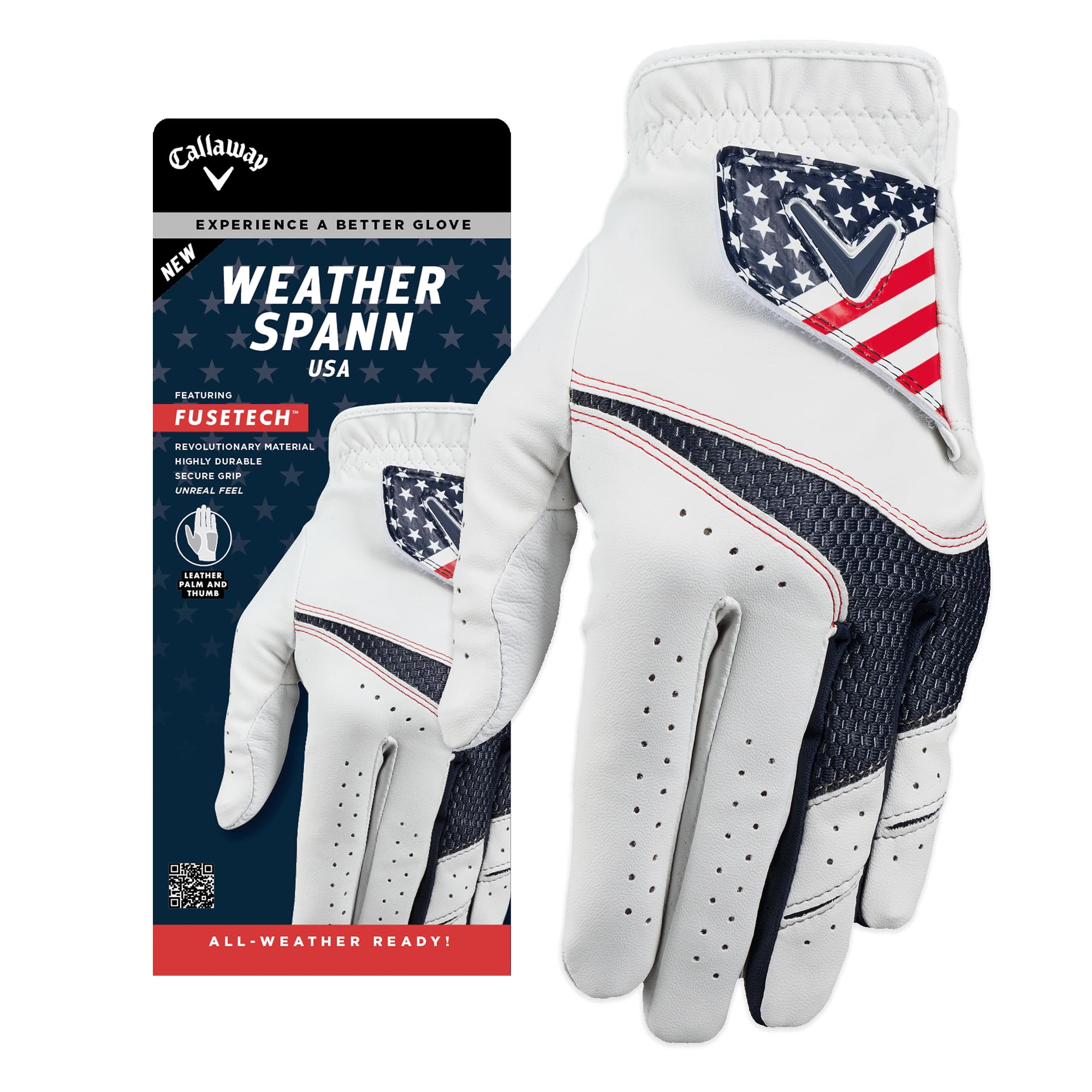 Callaway Golf Weather Spann Glove - All-Weather Performance Golf Glove for Men & Women - Perfect for Rain, Cold & Windy Conditions on the Course