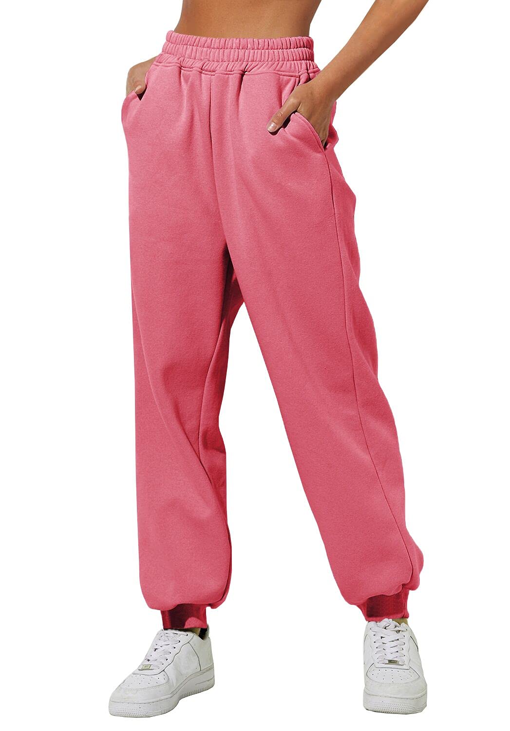 Yovela Women's High Waisted Baggy Sweatpants - Casual Joggers with Pockets | Y2K Aesthetic Fall Fashion | Warm Fleece Lounge Pants for Home, Gym & Streetwear
