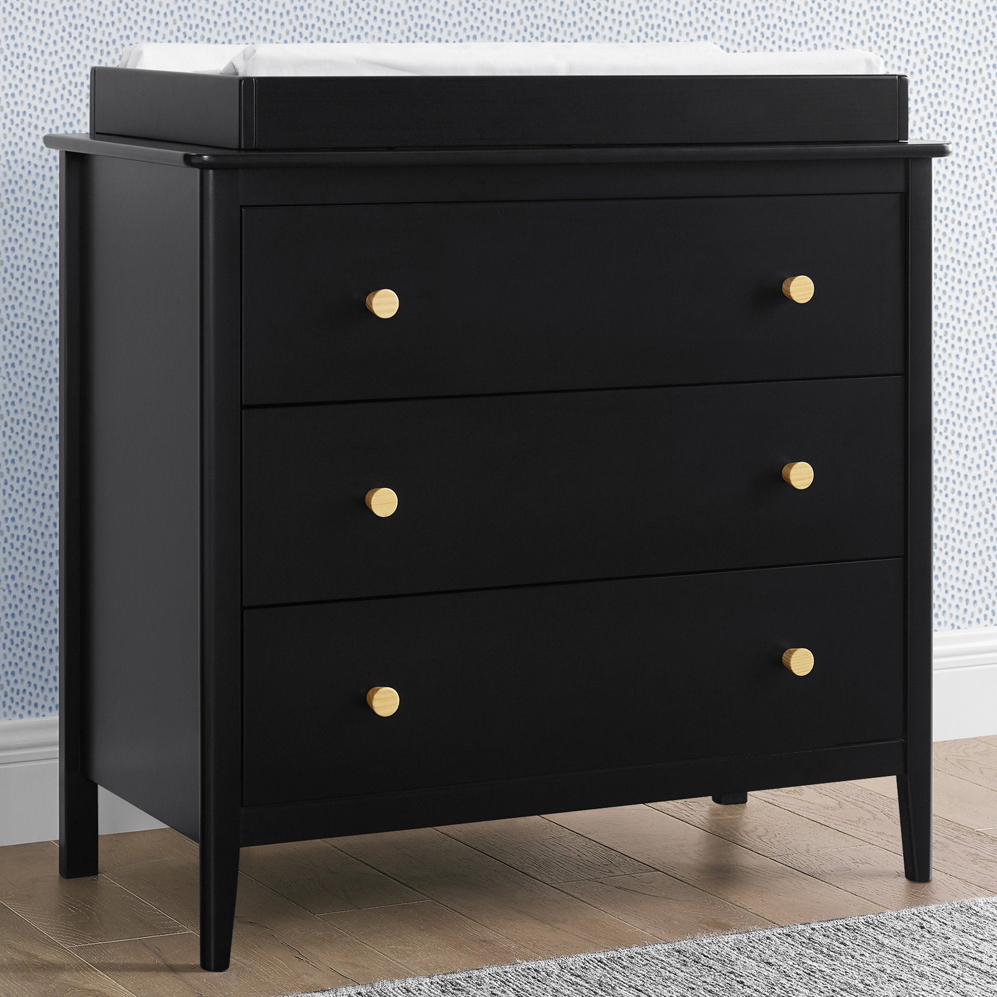 Casey 3 Drawer Dresser with Interlocking Drawers - Sturdy Bedroom Storage Furniture for Clothes & Accessories - Perfect for Kids Room, Nursery or Dorm Organization