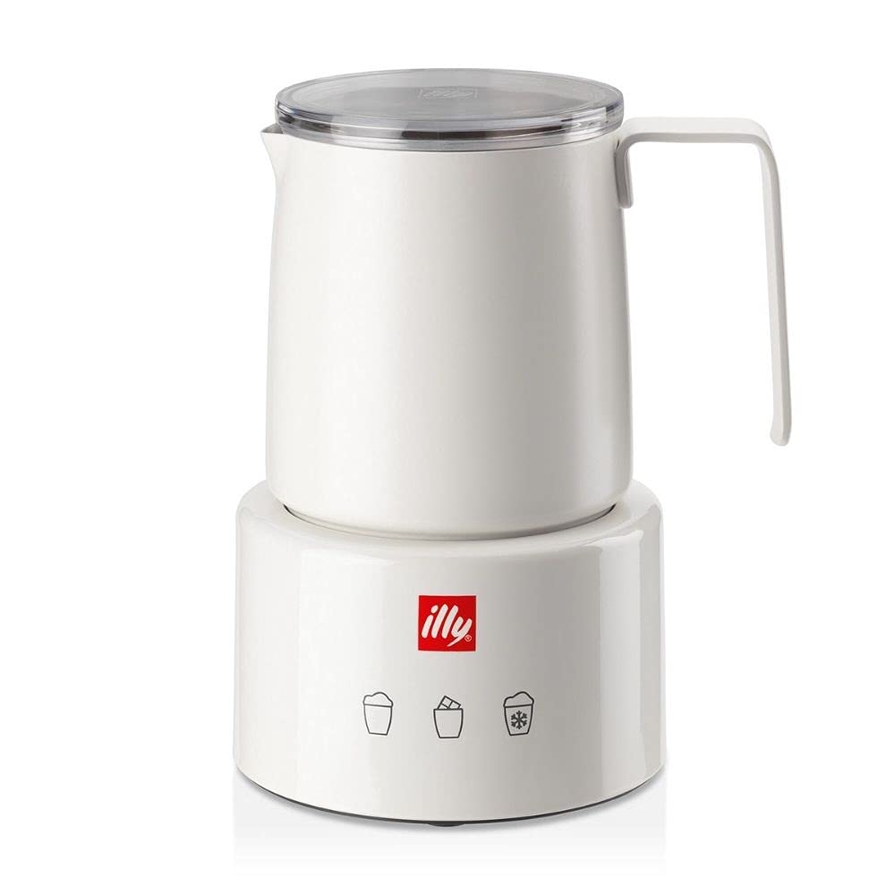 illy Electric Milk Frother for Hot & Cold Milk, Hot Chocolate - Perfect for Lattes, Cappuccinos & Home Coffee Bars