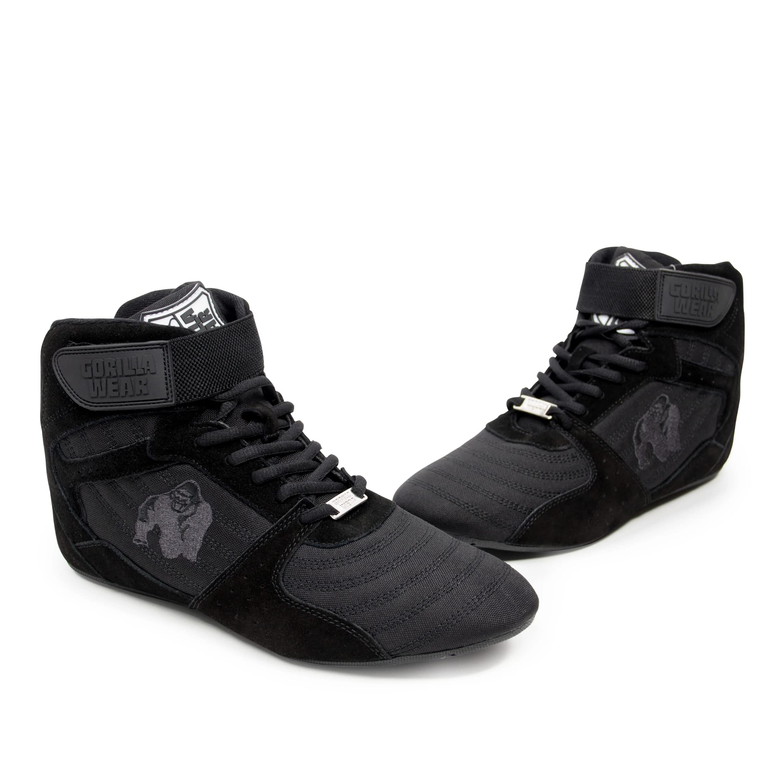 GORILLA WEAR Perry High Tops Pro Weightlifting Shoes for Squats, Deadlifts & Powerlifting - Men's & Women's Cross Training Gym Shoes in White - Perfect for Olympic Lifting, CrossFit & Strength Training Workouts