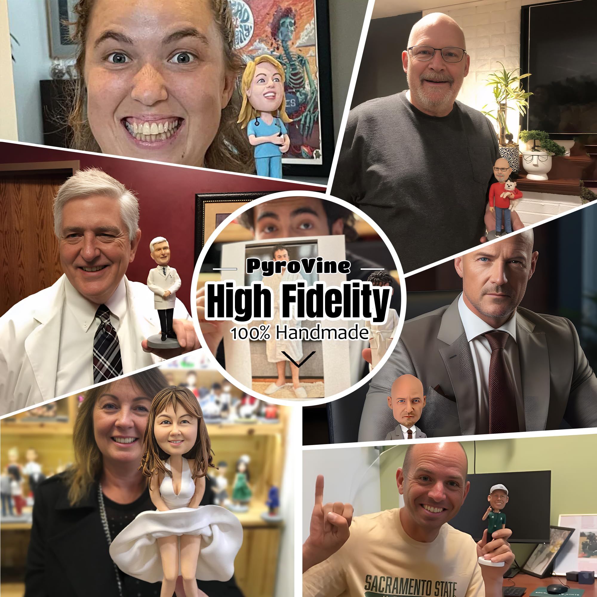 Custom Golf Bobbleheads - Personalized Handmade Sculptures for Golf Lovers | Unique Golf Gifts for Men & Women | Perfect for Birthdays, Father's Day & Golf Tournaments
