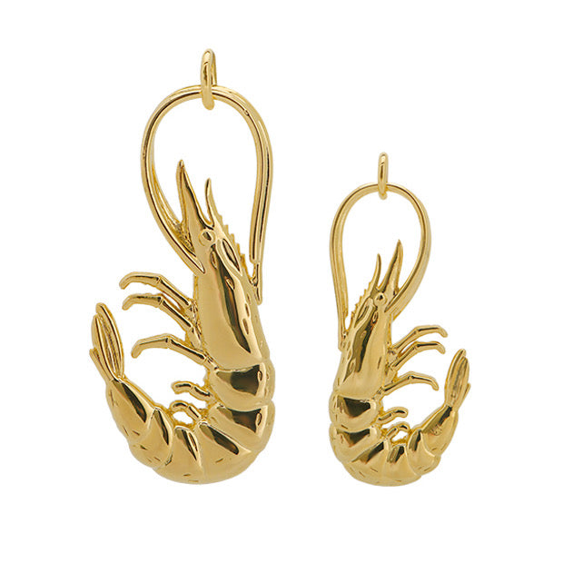 Goldbug Collection Sterling Silver Shrimp Charm Pendant - Perfect for Necklaces, Bracelets & Jewelry Making - Ideal for Beach & Ocean Themed Gifts