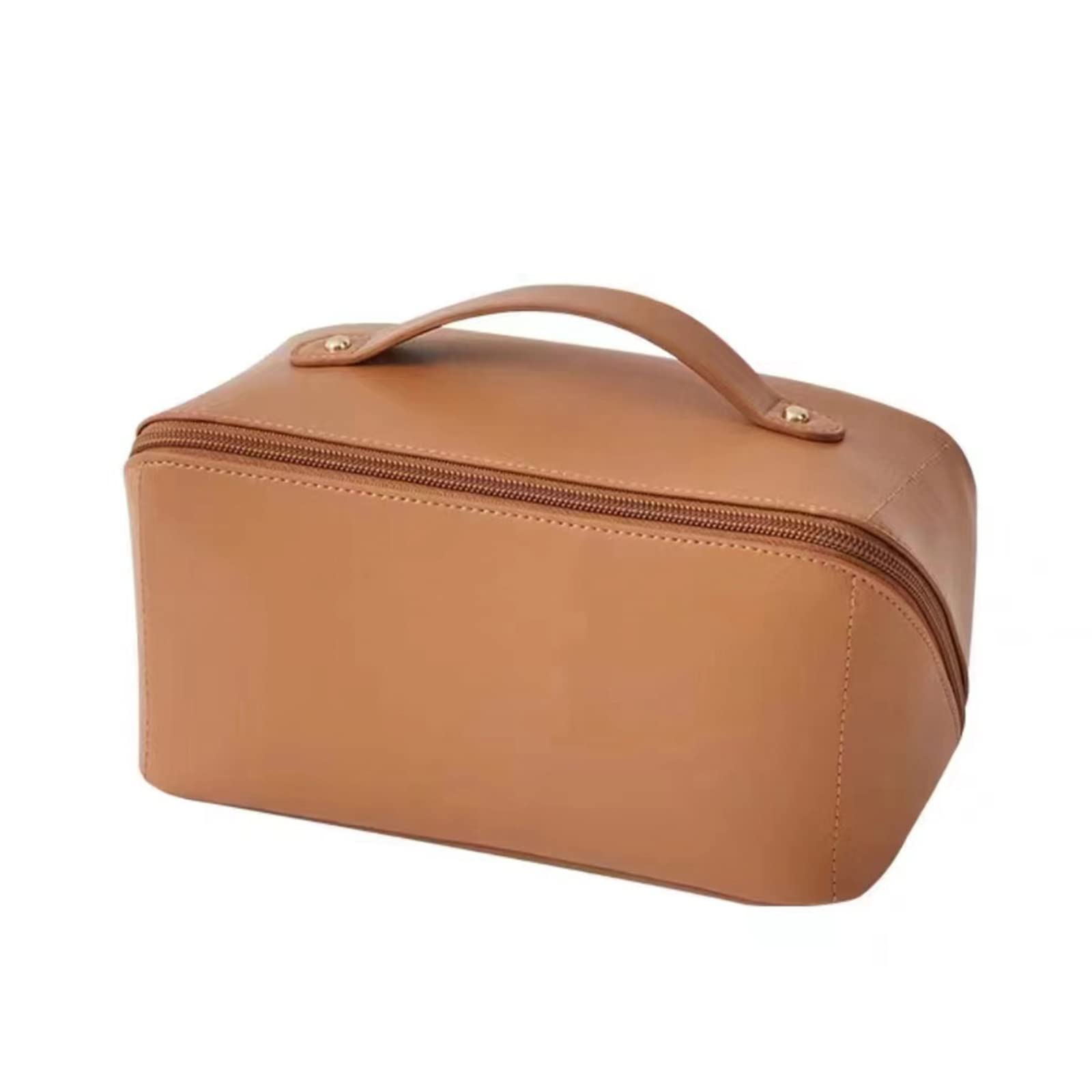 Premium Large Capacity Travel Cosmetic Bag - Waterproof Leather Makeup Organizer with Multiple Compartments | Perfect for Vacation, Business Trips & Daily Use (Style 4)