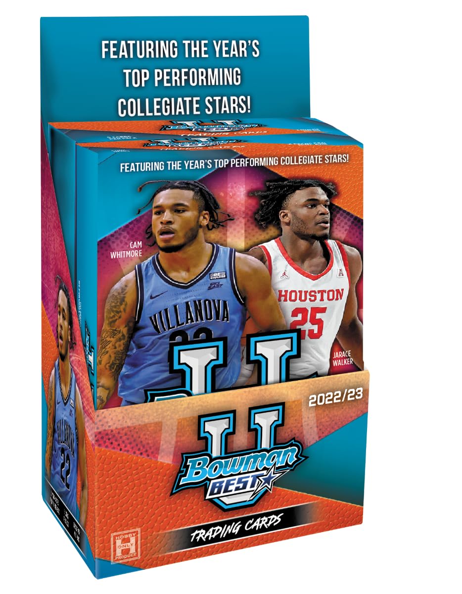 2022-2023 Bowman University's Best Basketball Hobby Box - 12 Packs (4 Cards Each) with 2 Autographs - Featuring Victor Wembanyama Rookie Cards - Perfect for Basketball Card Collectors and NBA Memorabilia Enthusiasts