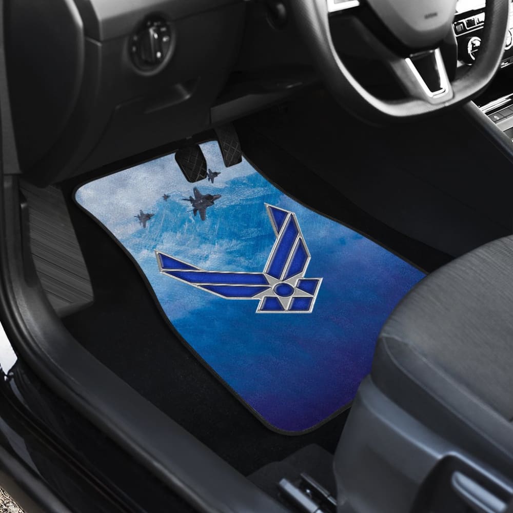 Premium US Air Force Military Printed Car Floor Mats - Durable, Non-Slip Auto Accessories for Jeep, Truck & SUV - Perfect Gift for Veterans & Car Enthusiasts (Model 211007)