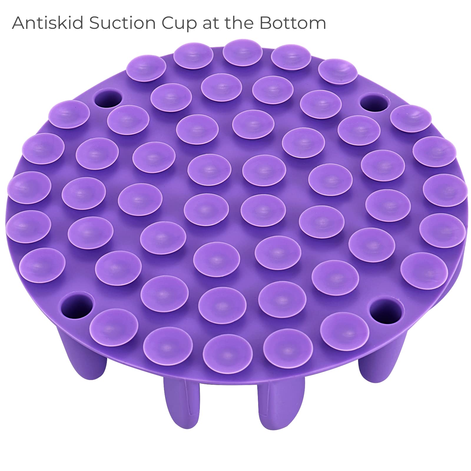 Doweiss Silicone Slow Feeder Dog Bowl Insert for Dogs & Cats - Non-Slip Suction Cups, Large Purple Pet Food Puzzle Bowl - Perfect for Fast Eaters, Digestion Aid & Mealtime Enrichment