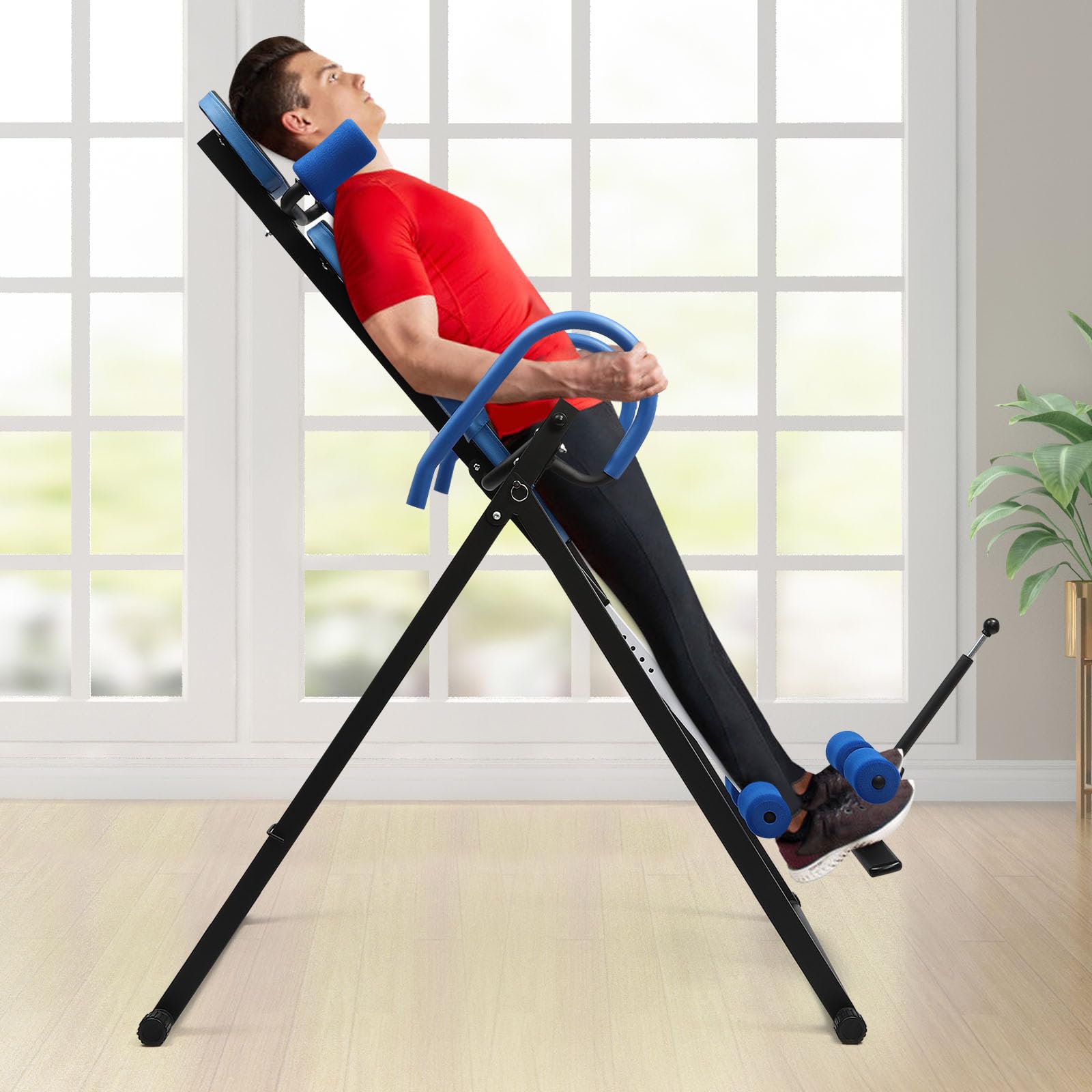 Teeter Hang-Ups EP-960 Inversion Table - Heavy Duty Back Pain Relief & Spine Decompression - Chiropractic Grade Home Fitness Equipment for Stretching & Therapy (Blue) - Perfect for Home Gym, Physical Therapy & Post-Workout Recovery