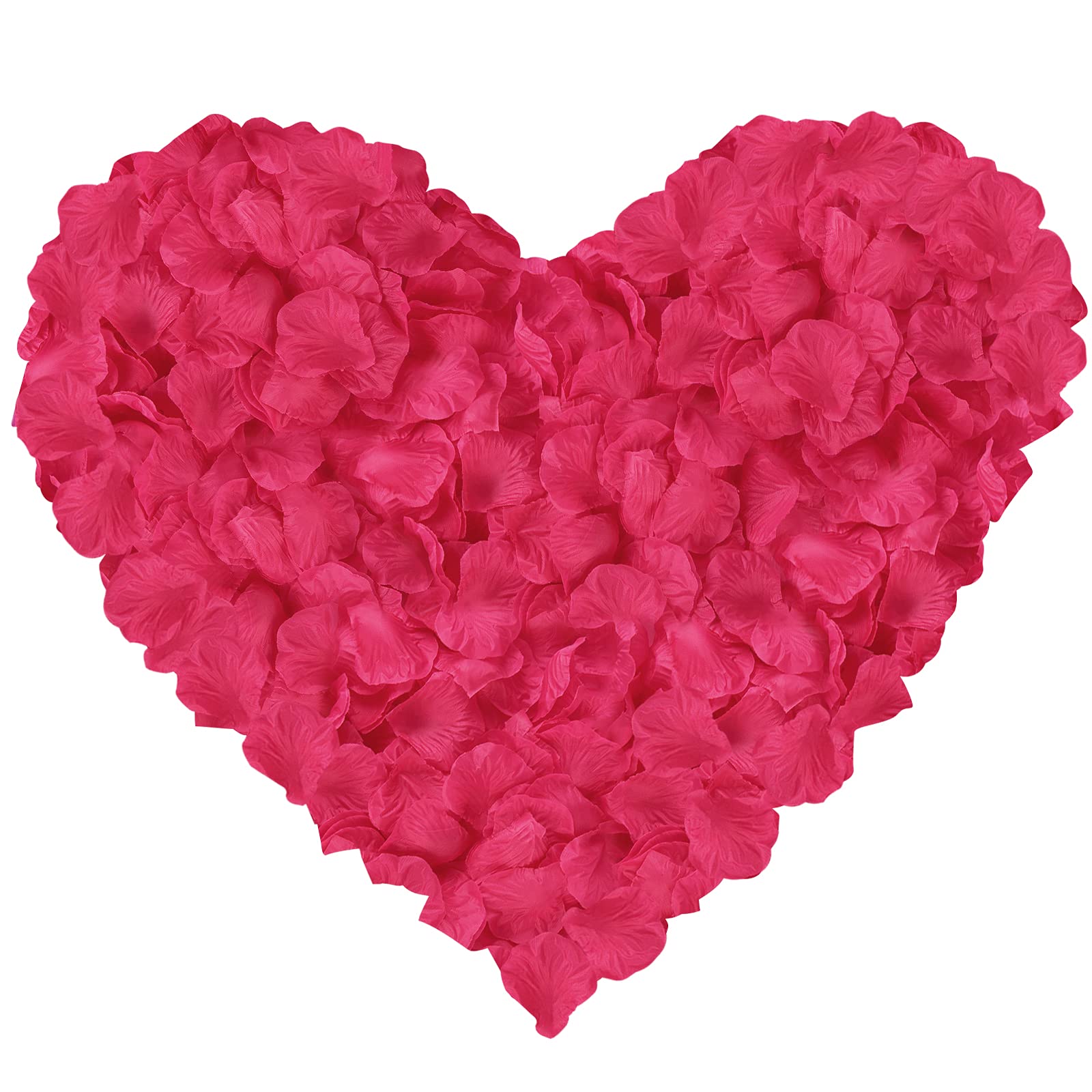 1000 Pcs Artificial Silk Rose Petals - Realistic Fake Rose Petals for Wedding Decor, Party Supplies, Bridal Shower, Table Scatter & Romantic Home Decoration