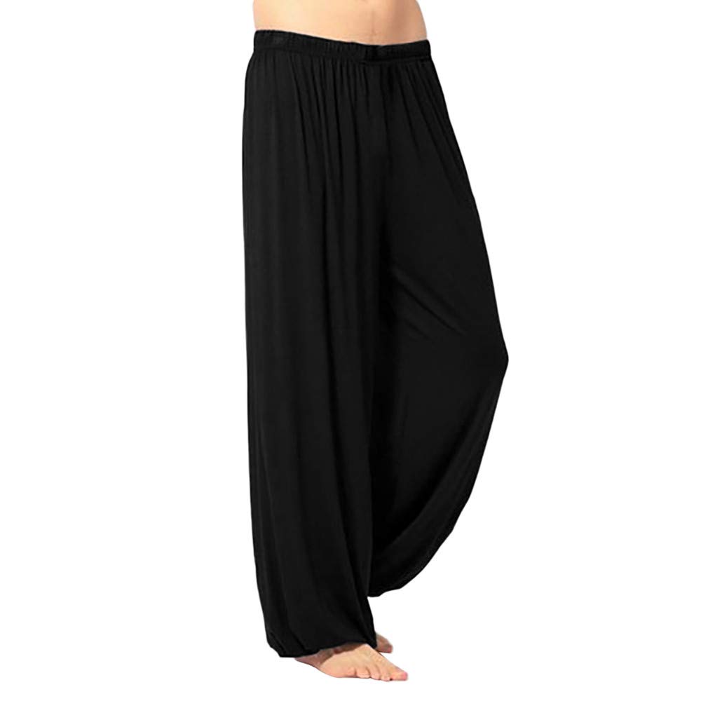 Men's Super Soft Modal Spandex Harem Yoga Pants - Loose Lounge Joggers for Yoga, Pilates & Casual Wear - Plus Size Comfortable Workout Pants for Home, Gym & Travel