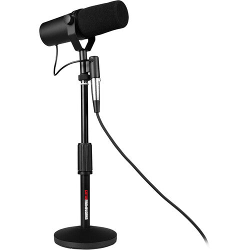 Gator Frameworks Heavy Duty Desktop Mic Stand 2 Pack with XLR Cables - Professional Studio & Podcast Recording Setup for Singers, Streamers & Voice Actors