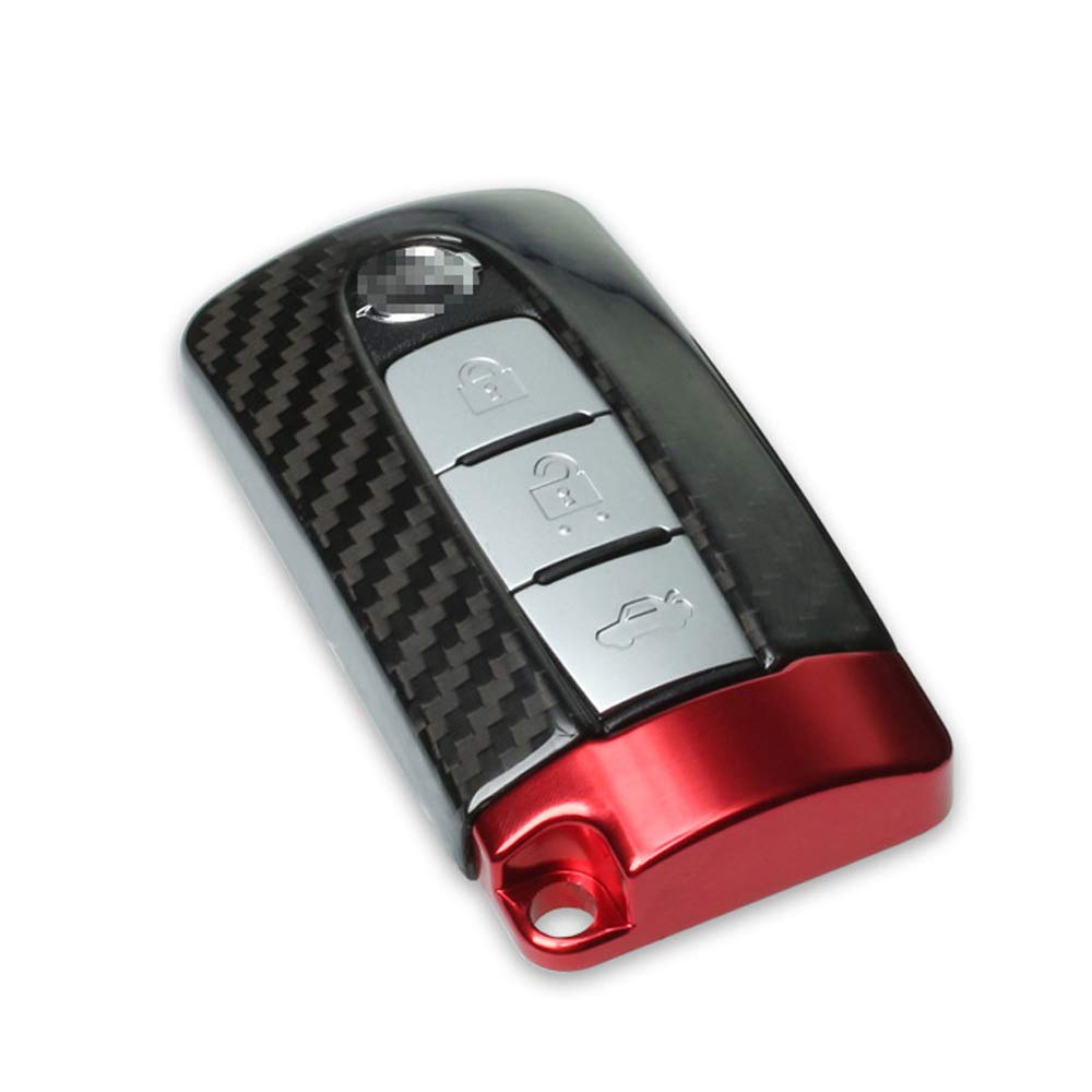 Premium Carbon Fiber GTR Style Key Fob Cover Case for Nissan & Infiniti Oval Remote - Red | Durable Protection & Stylish Upgrade for Car Keys (Perfect for GTR, 370Z, Q50, Q60 Owners)